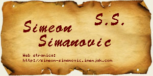 Simeon Simanović vizit kartica